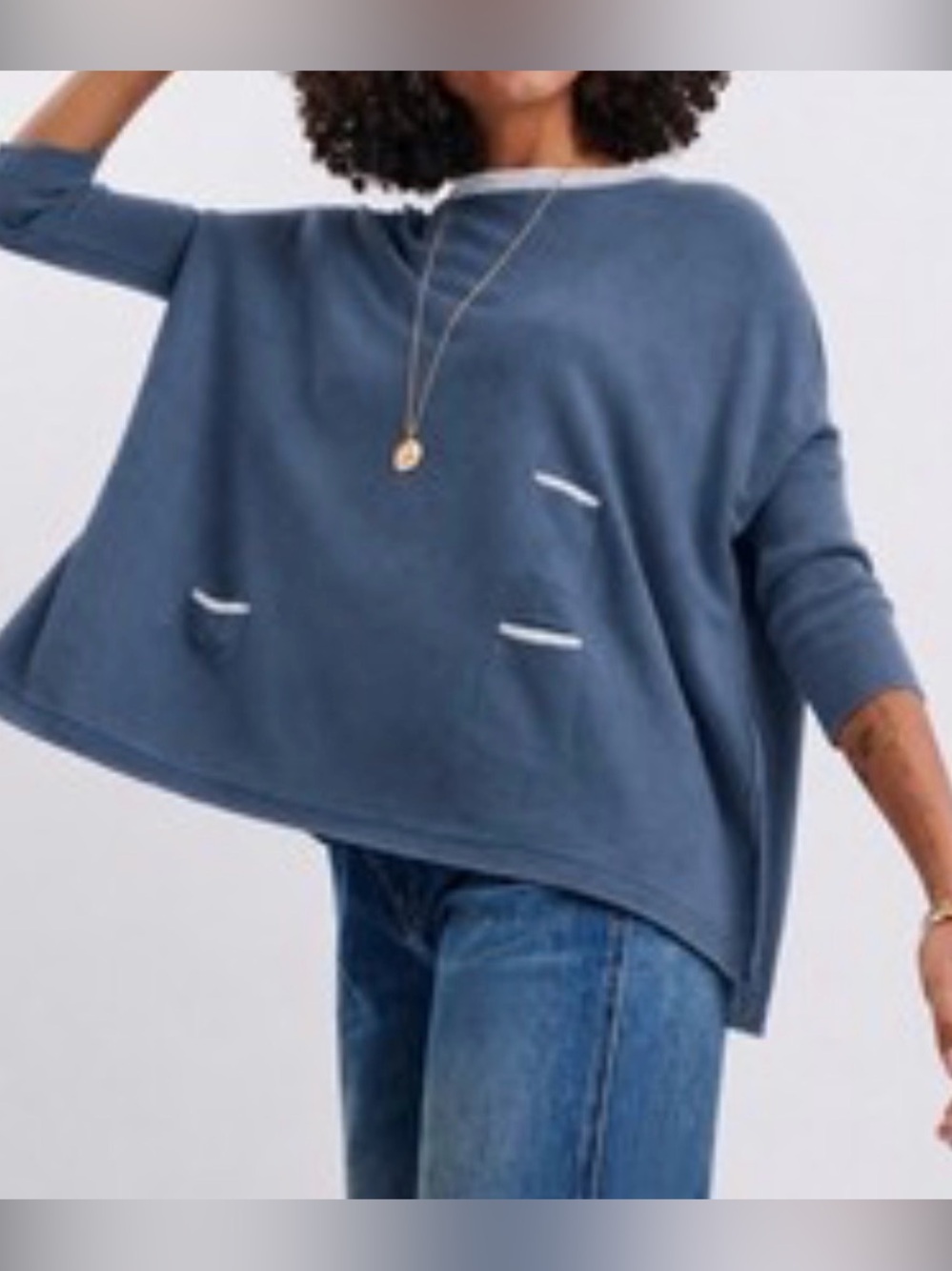 Mersea Catalina Sweater One Size Blue Grey